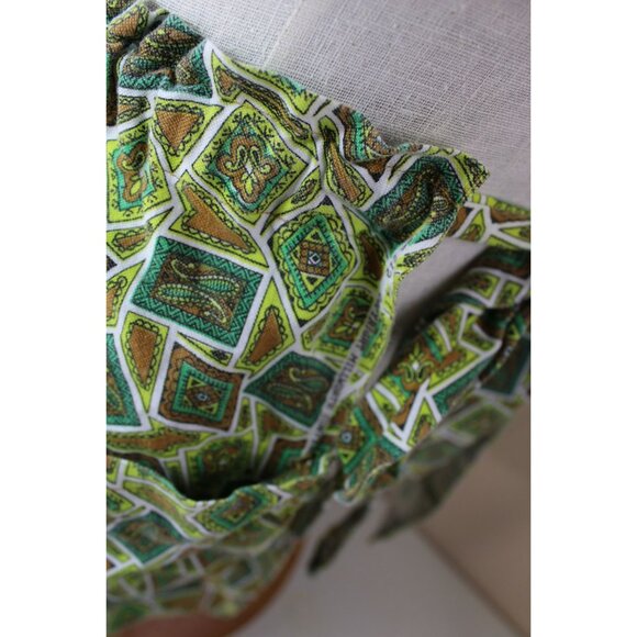 Mod Abstract Paisley Apron Vintage Green 3 Pocket 91268 - Picture 5 of 7